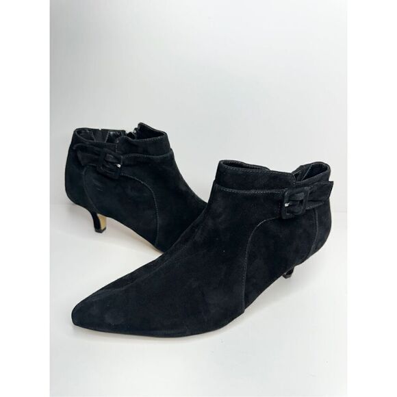 Bella Vita Booties Womens Bindi Shoot Black Kid Suede Leather Size 8 WIDE‎ - Picture 3 of 9